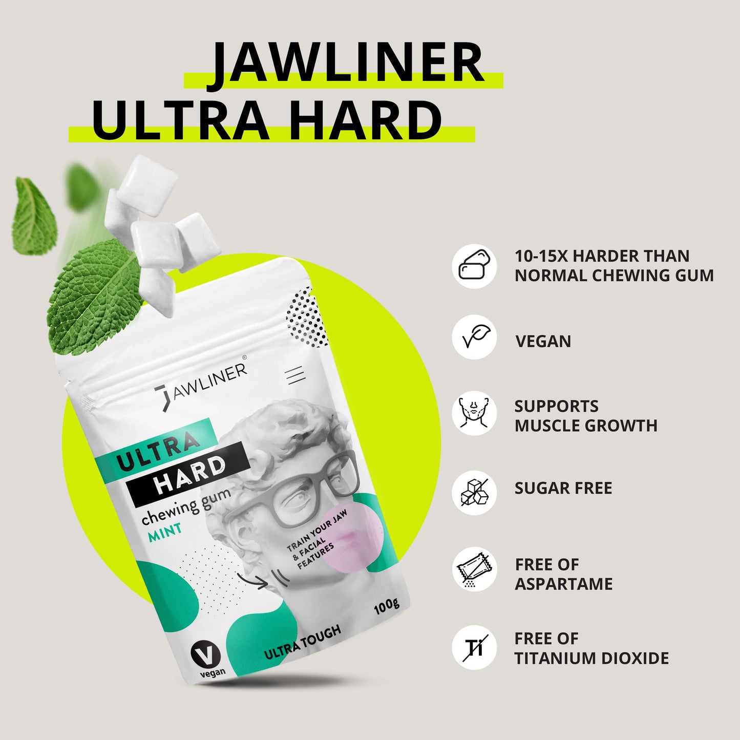 JAWLINER® Fitness Chewing Gum Cherry Ice